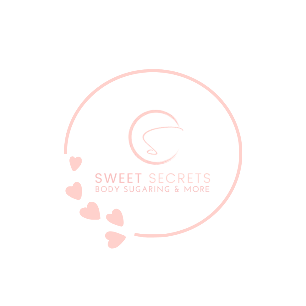 Sweet Secrets logo with hearts and spiral.