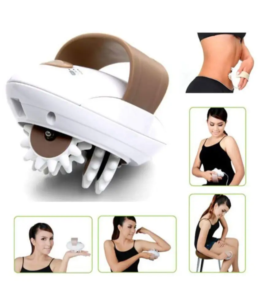 Person using handheld electric body massager